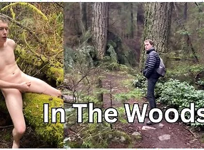 Blond Twink Pisses And Cums In Public During A Walk In The Forest