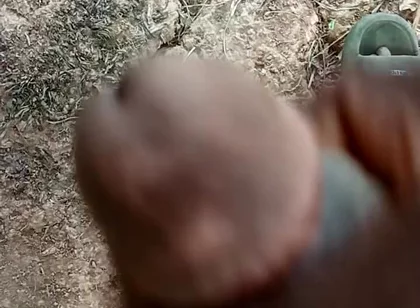 African Boy Masturbating Inside the Bush