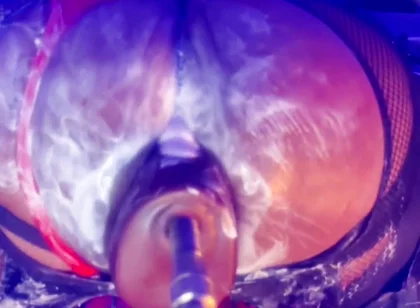 Nasty Creamy Bubble Butt Gaped and Fart Fucked on Sex Machine