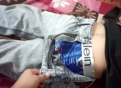 Wow First Time I Touch My Stepbrother Big Monster Cock in Pant