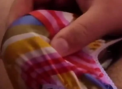 Little Satin Thong Play & Cock Ring Cum