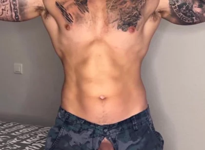 My Military Cock Cums with No Touch