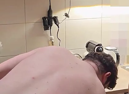 Straight Curious Guy Steven First Time Getting Fucked Bareback After Mutual Blowjob in the Kitchen
