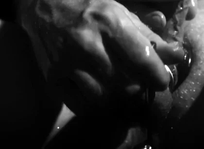 Close-up Oily Masturbation and Cum