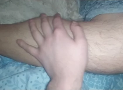 Twink Bear Plays with His Boyfriend's Legs and Feet