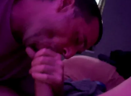 Huge Uncut Latino Dick Throat Fucking His Man