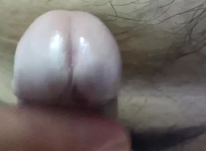 Huge Edging Cumshot. Close up Frenulum Play Cumshot