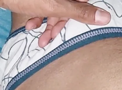 Horny Indian Sissy Boy Cumming While Wearing His Step Sister's Cute Panties