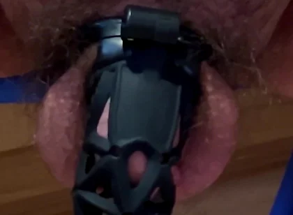 My Caged Cock Tease and Cum