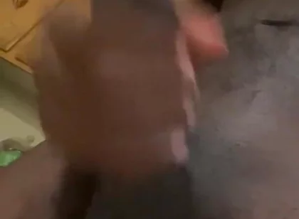 Risky Wanking in the Kitchen in a Shared House