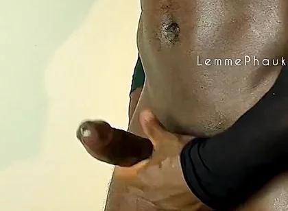 Big Muscular Dude Needs Someone to Cum Mouth His Big Black Cock