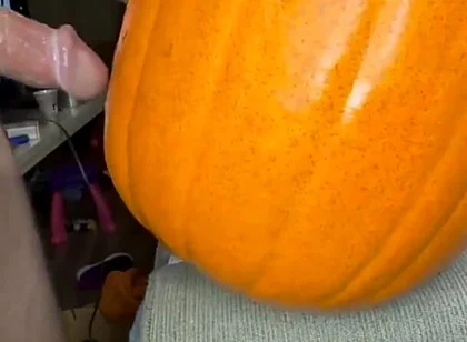 Pumpkin Makes Me Cum Twice!!!