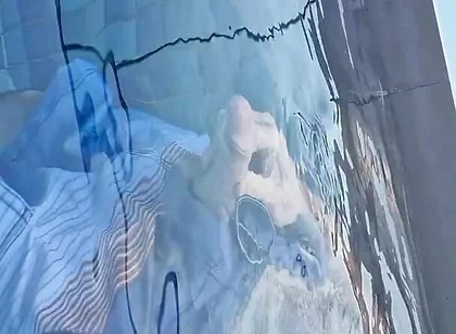Stroking My Cock in the Pool