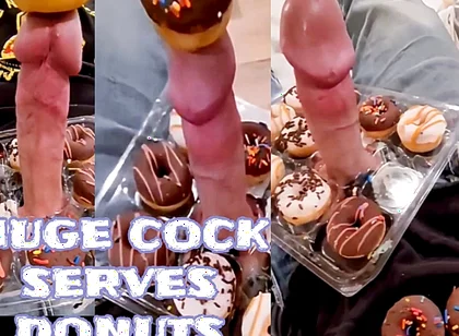 Big Cock Serves Donuts with Extra Frosting