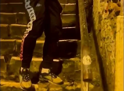 Amateur Boy Catches His Friend Pissing in the Street and Touches His Cock