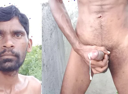 Rajesh Playboy 993 Outside Flashing Naked Asshole Outdoor Masturbation Big Cock and Cumming on the Floor