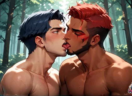 Muscular Gay Lover's Satisfying Release: Steaming Gay Gonzo Porn! for the Hottest Forest Encounters, Only the Hottest