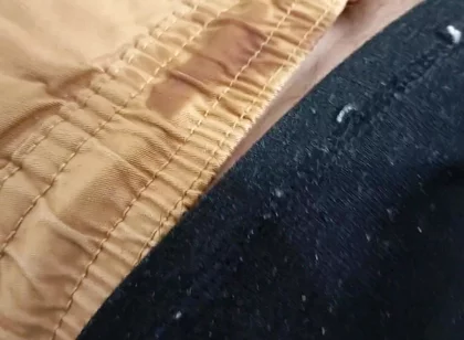 Handsome Amateur Made His Big Cock Cum Close up and Stained His Pants with Cum