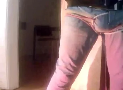 Pee Desperation: Tied up Guy Tries to Withstand While His Cock and Balls Are Played with. He Gets a Boner and Finally Wets Himself
