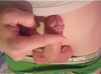 Fingering Her Dick In Green Panties, Different Angles
