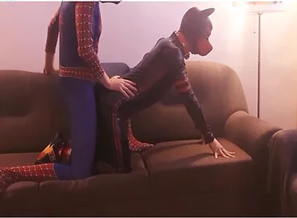 Puppy Gets Fucked By Horny Cosplay Spiderman