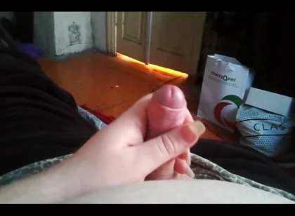 Masturbating