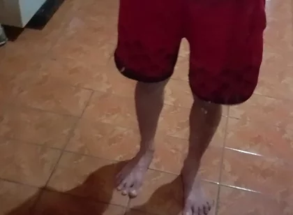 Boy in Red Shorts