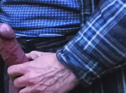 Big Uncut Cock Wanking and Cumming for the Neighbours Again - Rockardglans