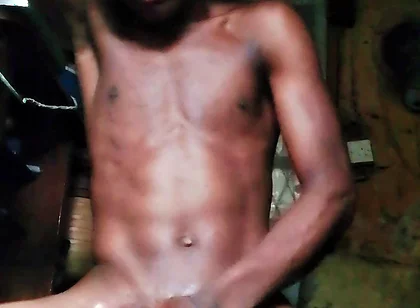 African Boy Jerking off at Home