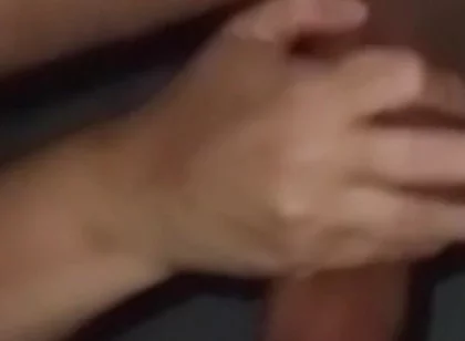 Married Woman Feels the Size of His Cock and Handles His Balls Without the Cock Ring