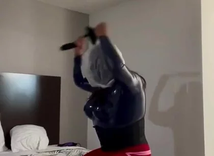 Latex Sissy Tries Breathplay for the First Time
