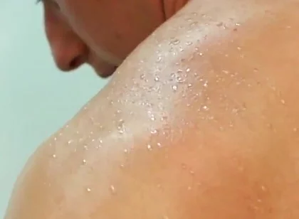Shower with a Huge Cock and Dildo