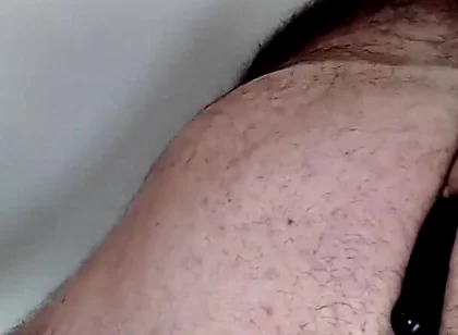 Bullmusclejoe Uses His Friends Dildo to Taste His Own Ass!