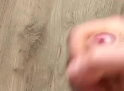 Morning Handjob and Cum on the Table