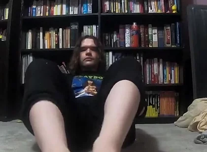 Chubby Boy Gives His Dildo a Footjob