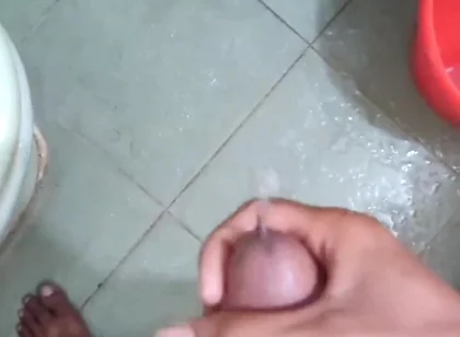 Bengali Boy's Solo Masturbation in the Bathroom