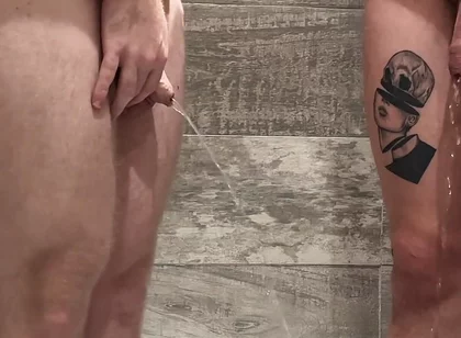 Piss Play on Each Other with Big Cocks