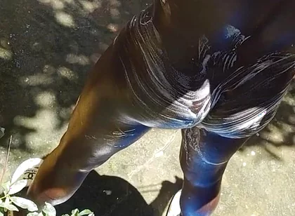 Heavy Wet and Slippery Huge Black Cock Wants to Cum on the Floor