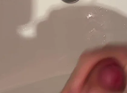 Accidental Golden Shower on My Hand While Pissing in Sink & Cumshots
