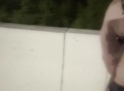 Midnight Bridge Tease: Asian Muscle Hunk's Leather-clad Cock Reveal