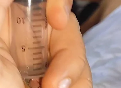 First Hardcore Cum Extraction in Syringe Part 1