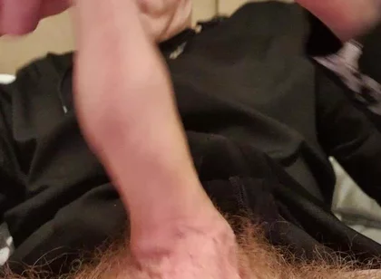Stretching My Big Uncut Cock