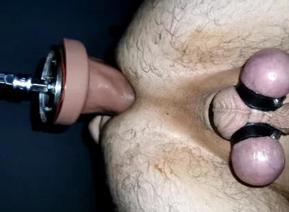 Fuckmachine Fucks My Ass Deep with Huge Dildo