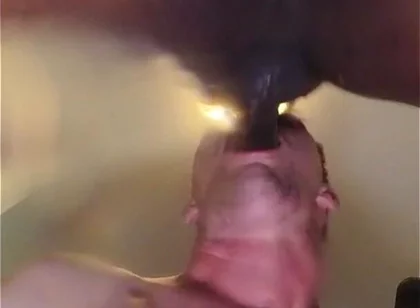 Big Dan Gags Sucking My Dick