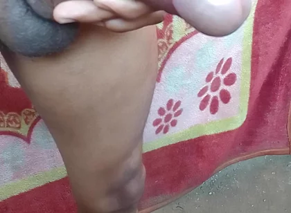 Cock Ring Standing Outdoor Masturbation