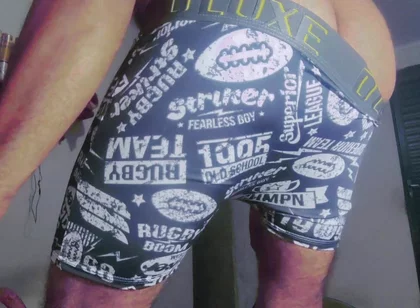 Gray Boxer and White Socks (video 1)