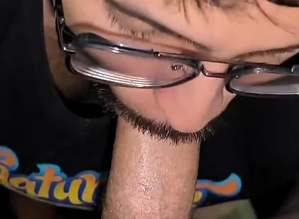 Kneeling & Horny Sniffing My Boyfriend’s Bulge Till I Cum on His Cock & Swallow Both Loads