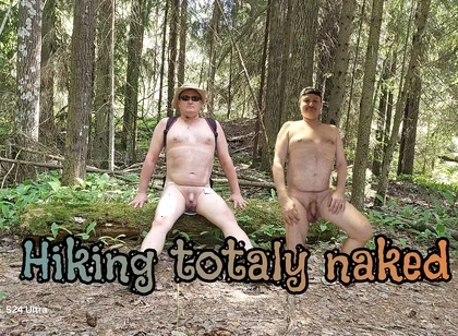 Naked Hike in Finnish Forrest