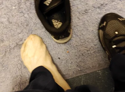 Dirtyjunkbro (dj -bro) in the Toilet, Totally Wet, Dirty Pissed Socks and Sports Shoes