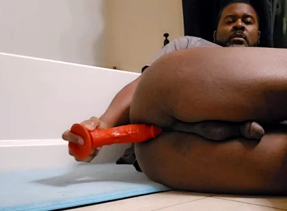 Watch Me Fuck My Black Ass with a Dildo